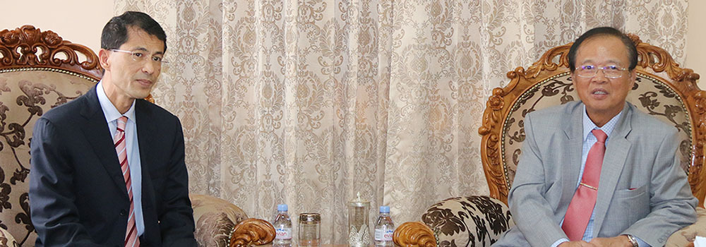 A Courtesy Call on H.E. Minister Tram Iv Tek by Mr. Yusoff Zamn, Chief Executive Officer of Cam Tower Link Communication Co., Ltd (CTL)