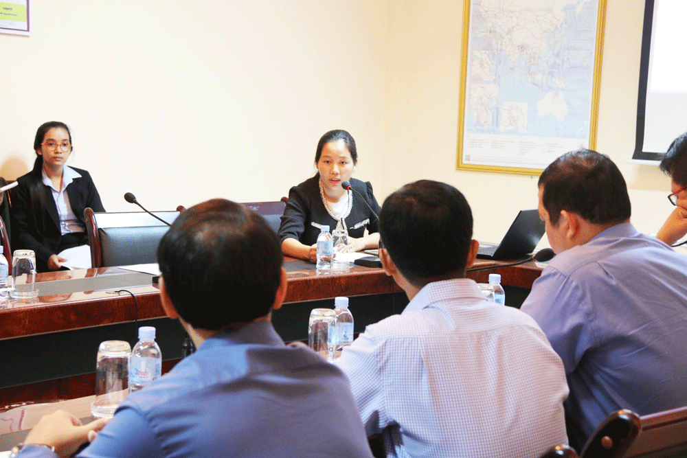 H.E. Khan Channmeta, Secretary of State of ( MPTC)  Chaired the Monitoring and Amending Meeting on the Draft of Action Plan Respond to the Climate Change for Telecommunication, Information and Communication Technology (T-ICT) Sector.