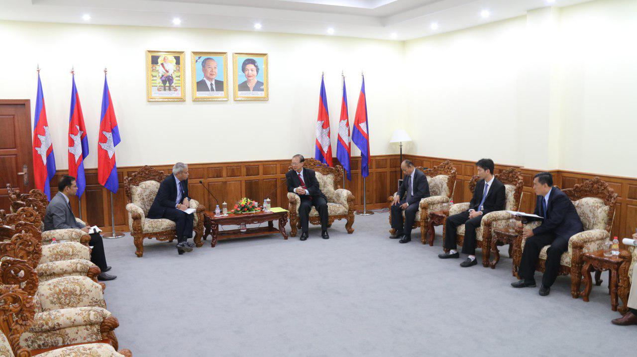 A Courtesy Call on H.E. Minister Tram Iv Tek by H.E. Naveen Srivastava, Ambassador of the Republic of India to the Kingdom of Cambodia on 03 February 2017