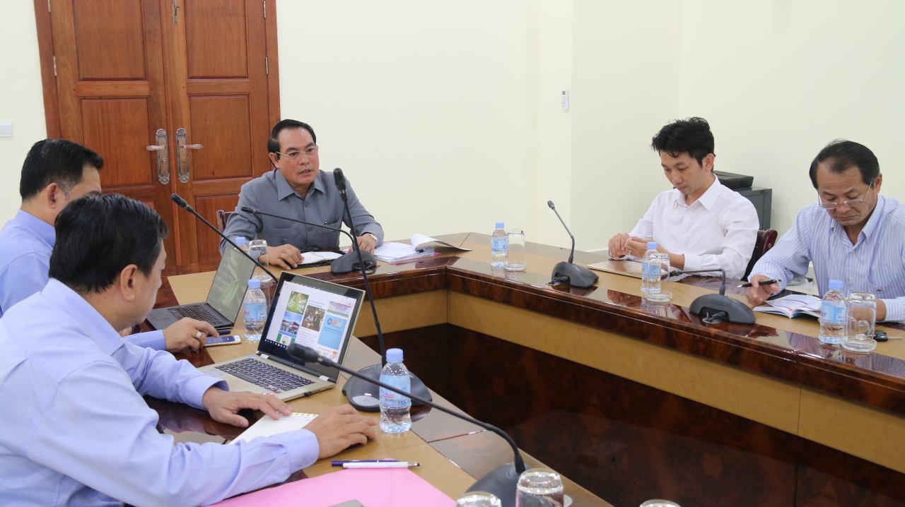 ឯកឧត្ដម មាស ប៉ូ អនុរដ្ឋលេខាធិការក្រសួងប្រៃសណីយ៍ និងទូរគមនាគមន៍ អញ្ជើញដឹកនាំកិច្ចប្រជុំពិភាក្សាការងាររបស់ក្រុមអ្នកនាំពាក្យក្រសួងប្រៃសណីយ៍ និងទូរគមនាគមន៍