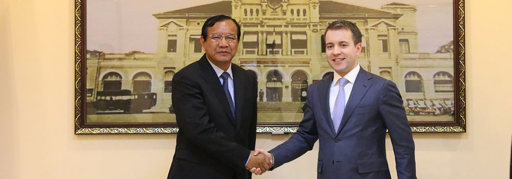 A Courtesy Call on H.E. Minister Prak Sokhonn by H.E. Mr. Nikolay Nikiforow,Minister of Telecom and Mass Communications of the Russian Federation.