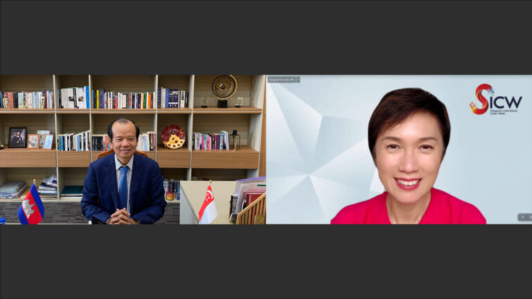 ឯកឧត្តមរដ្ឋមន្ត្រី ជា វ៉ាន់ដេត បានទទួលជួបពិភាក្សាការងារជាមួយ រដ្ឋមន្ត្រីក្រសួងគមនាគមន៍និងព័ត៌មាននៃសាធារណរដ្ឋសិង្ហបុរី