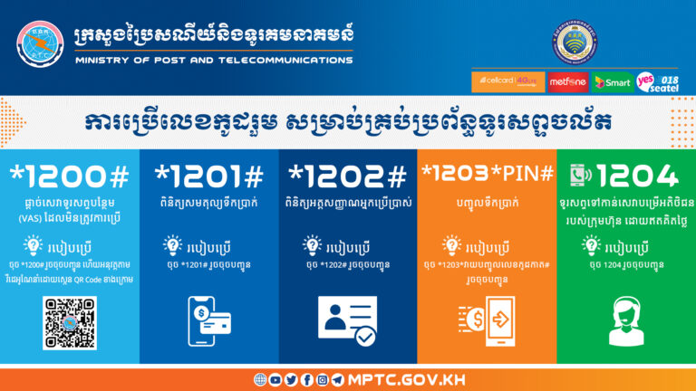 Announcement On The Use of Common Codes *1201#, *1202#, *1203* PIN#, and 1204 For All Mobile Networks