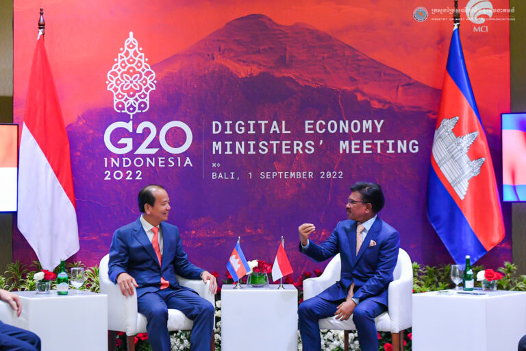 ឯកឧត្តមរដ្ឋមន្ត្រី ជា វ៉ាន់ដេត បានដឹកនាំគណៈប្រតិភូក្រសួងប្រៃសណីយ៍និងទូរគមនាគមន៍ អញ្ជើញចូលរួមកិច្ចប្រជុំថ្នាក់រដ្ឋមន្រ្តីសេដ្ឋកិច្ចឌីជីថលនៃក្រុមប្រទេស G20 ￼នៅប្រទេសឥណ្ឌូនេស៊ី