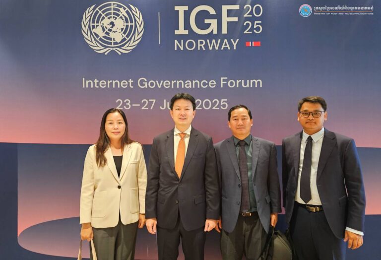 ឯកឧត្តមរដ្ឋលេខាធិការ សុខ ពុទ្ធិវុធ បានអញ្ជើញដឹកនាំប្រតិភូក្រសួងចូលរួមវេទិកាអភិបាលកិច្ចអ៉ីនធឺណិតប្រចាំឆ្នាំ២០២៥ លើកទី២០ នៅទីក្រុង Lillestorm ប្រទេសណ័រវេស