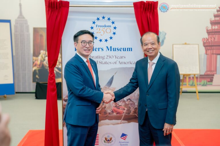 ឯកឧត្តមរដ្ឋមន្រ្តី ជា វ៉ាន់ដេត បានអញ្ជើញថ្លែងសុន្ទរកថាគន្លឹះក្នុងពិធីសម្ពោធពិព័រណ៍សារមន្ទីរស្ថាបនិក សេរីភាព ២៥០ ដើម្បីអបអរសាទរខួប ២៥០ឆ្នាំរបស់សហរដ្ឋអាម៉េរិក